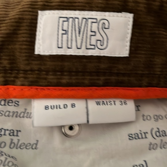 Spoke men’s Five corduroy brown jeans size 36 build B - Picture 8 of 8